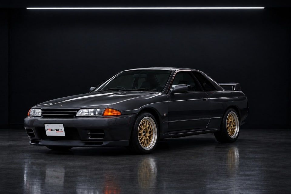 社外ホイールを履いたスカイラインGT-R(R32)